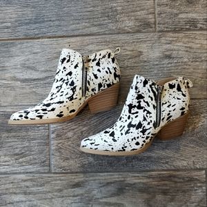 Womans Cow Print Booties